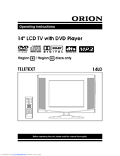 Orion TELETEXT 14LD Operating Instructions Manual