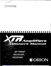 Orion XTREME 9002 Owner's Manual