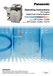 Panasonic DP-C213I Operating Instructions Manual