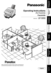Panasonic UF-5950 - Panafax - Fax Operating Instructions Manual