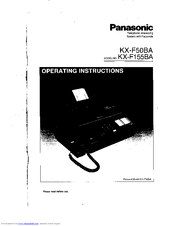 Panasonic KX-F155BA Operating Instructions Manual