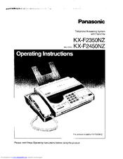 Panasonic KX-F2350NZ Operating Instructions Manual