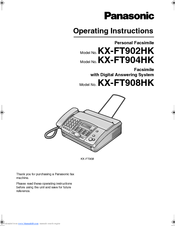 Panasonic KX-FT908HK Operating Instructions Manual