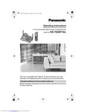 Panasonic KX-TG5871AL Operating Instructions Manual