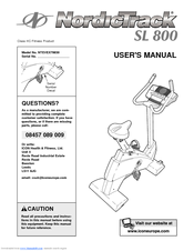 NordicTrack SL 800 User Manual