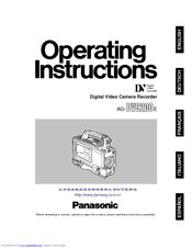 Panasonic AG-DVC200E Operating Instructions Manual