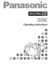 Panasonic AJD910WA - DVCPRO50 Operating Instructions Manual