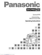 Panasonic AJHDC27V - CAMERA VTR Operating Instructions Manual