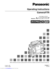 Panasonic AJ-HDX400P Operating Instructions Manual