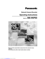 Panasonic BB-HNP60 Operating Instructions Manual