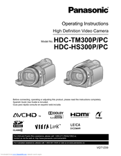 Panasonic HDC-TM300P/PC Operating Instructions Manual