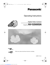 Panasonic NV-GS60GN Operating Instructions Manual