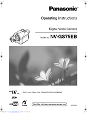 Panasonic NV-GS75EB Operating Instructions Manual
