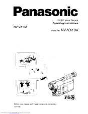 Panasonic NV-VX10A Operating Instructions Manual