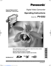 Panasonic Palmcorder MultiCam PV-GS2 Operating Instructions Manual