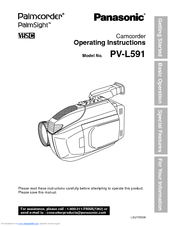 Panasonic Palmcorder PalmSight PV-L591 Operating Instructions Manual