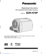 Panasonic SDR-H79K Operating Instructions Manual