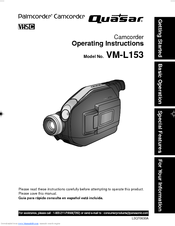 Panasonic VM-L153 Operating Instructions Manual