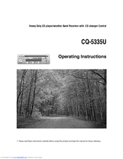 Panasonic CQ5335U - AUTO RADIO/CD TRUCK Operating Instructions Manual
