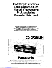 Panasonic cq-dpg55len Operating Instructions Manual