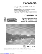 Panasonic CQDFX883U - AUTO RADIO/CD DECK Operating Instructions Manual