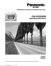 Panasonic CQ-VX2200W Operating Instructions Manual