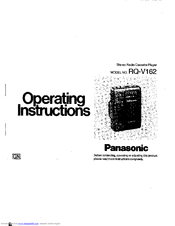 Panasonic RQ-V162 Operating Instructions Manual