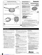 Panasonic SLSW891C - PORT.CD PLAYER Operating Instructions Manual