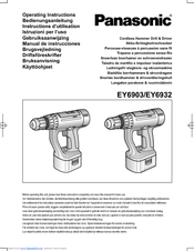Panasonic EY6932 - HAMMER DRILL DRIVER Operating Instructions Manual