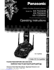 Panasonic KX- TG2583B Operating Instructions Manual