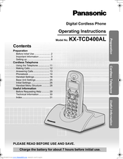 Panasonic KX-TCD400AL Operating Instructions Manual