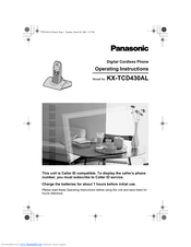 Panasonic KX-TCD430AL Operating Instructions Manual