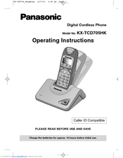 Panasonic KX-TCD705HK Operating Instructions Manual