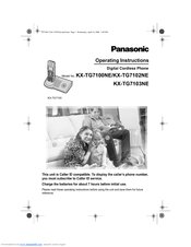 Panasonic KX-TG7100NE Operating Instructions Manual