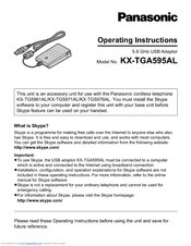 Panasonic KX-TGA595AL Operating Instructions Manual
