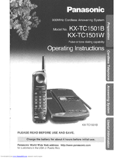 Panasonic KX-TC1501 User Manual
