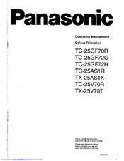 Panasonic TC-25GF72G Operating Instructions Manual