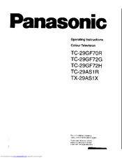 Panasonic TC-29GF72G Operating Instructions Manual
