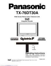 Panasonic TX-76DT30A Operating Instructions Manual