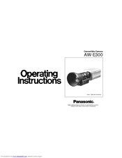 Panasonic AWE300 - COLOR CAMERA Operating Instructions Manual