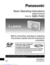 Panasonic DMCFH22K Basic Operating Instructions Manual