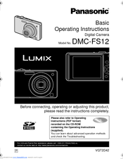 Panasonic LUMIX DMC-FS12 Basic Operating Instructions Manual