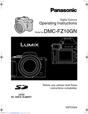 Panasonic LUMIX DMC-FZ10SG Operating Instructions Manual