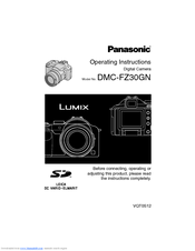 Panasonic Lumix DMC-FZ30GN Operating Instructions Manual