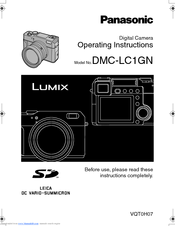 Panasonic Lumix DMC-LC1GN Operating Instructions Manual