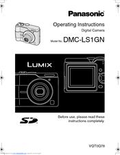 Panasonic Lumix DMC-LS1GN Operating Instructions Manual