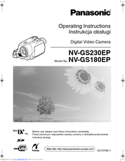 Panasonic NV-GS180EP Operating Instructions Manual