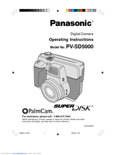 Panasonic PalmCam PV-SD5000 Operating Instructions Manual