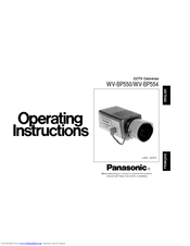 Panasonic WVBP550 - CCTV CAMERA Operating Instructions Manual