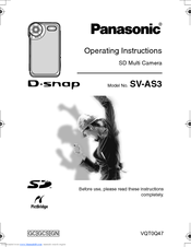 Panasonic D-Snap SV-AS3 Operating Instructions Manual